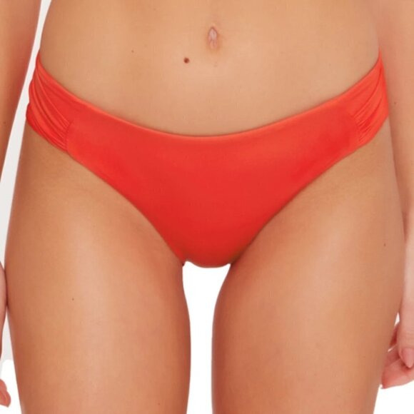 Trina Turk 'Monaco' Tab-Side Hipster Bikini Bottom, Flame Orange - Picture 1 of 2